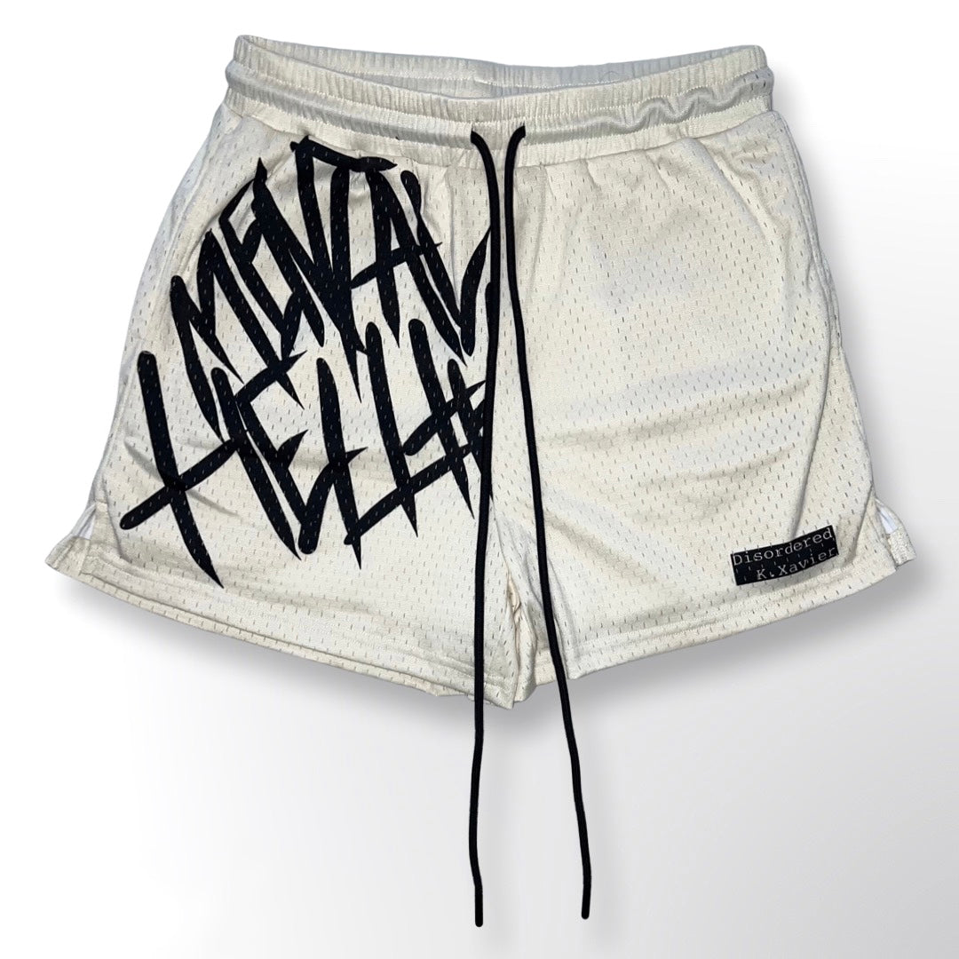 OFF WHITE Mental HELLth shorts