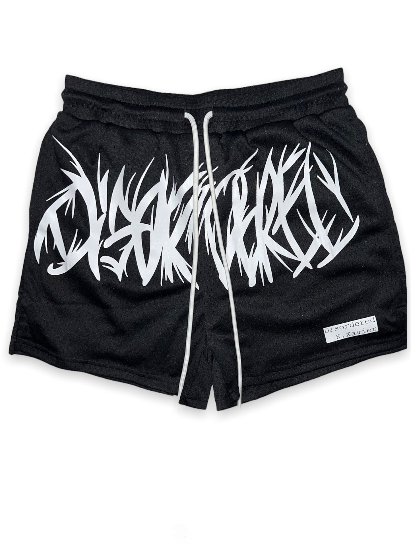 BLACK DISORDERED SHORTS