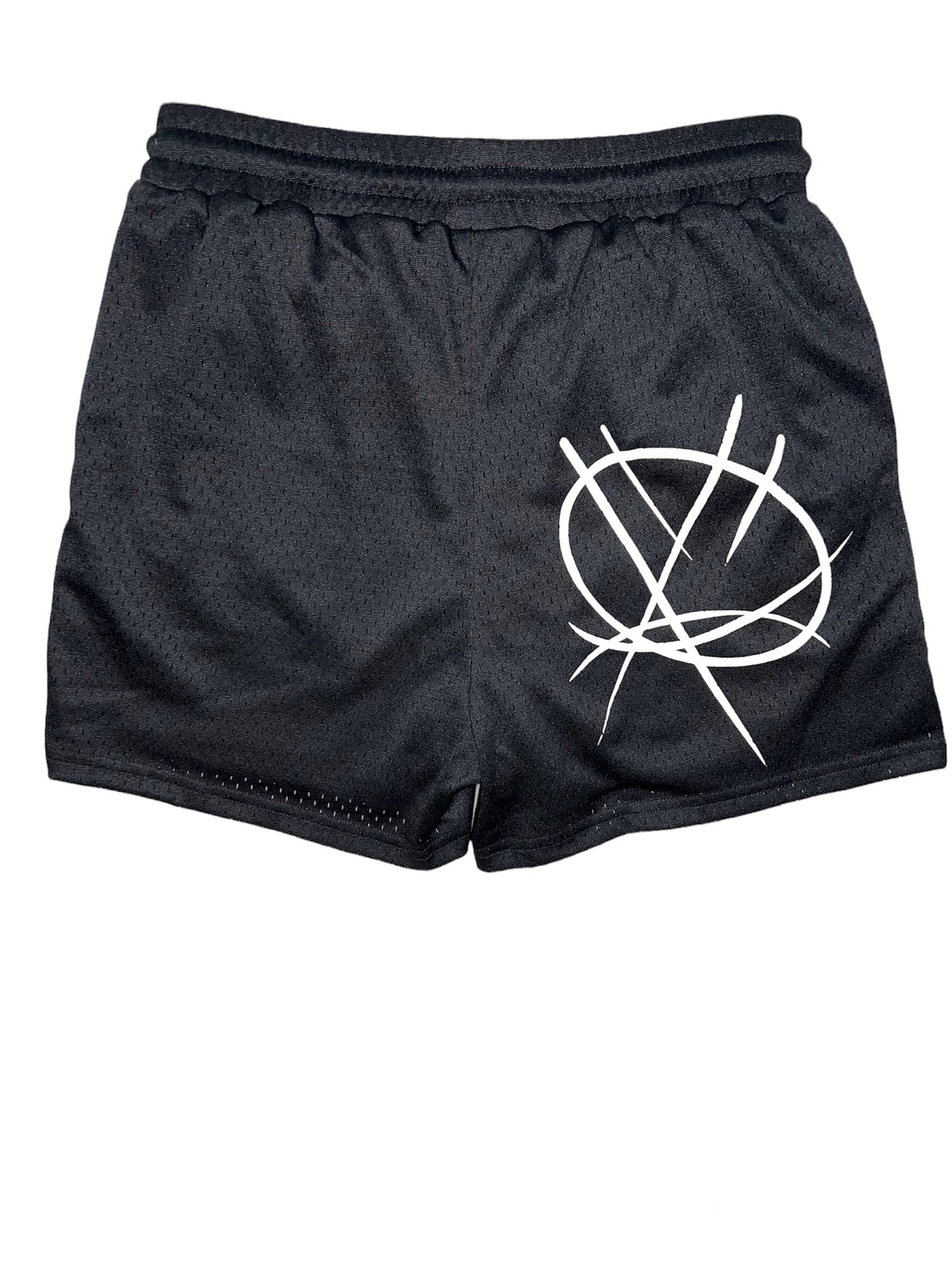 BLACK DISORDERED SHORTS