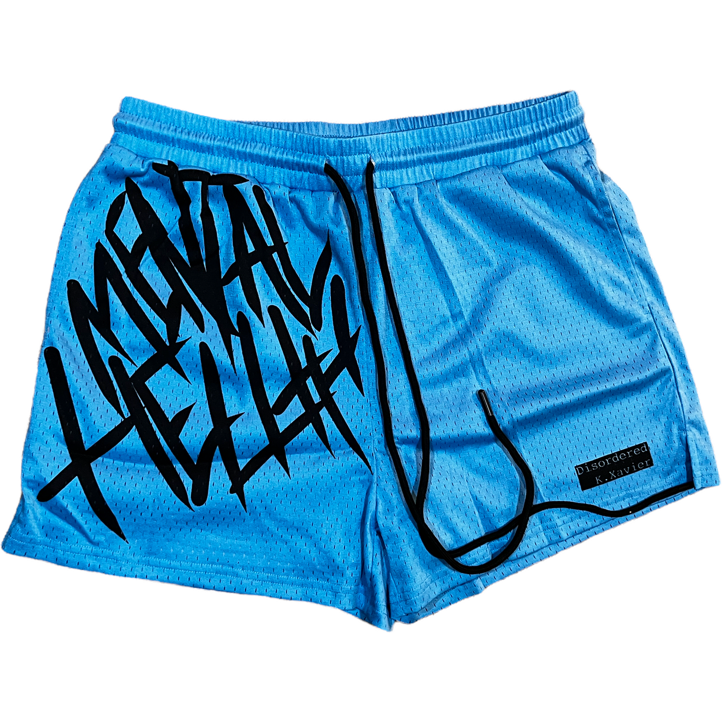 BABY BLUE MENTAL HELLTH SHORTS